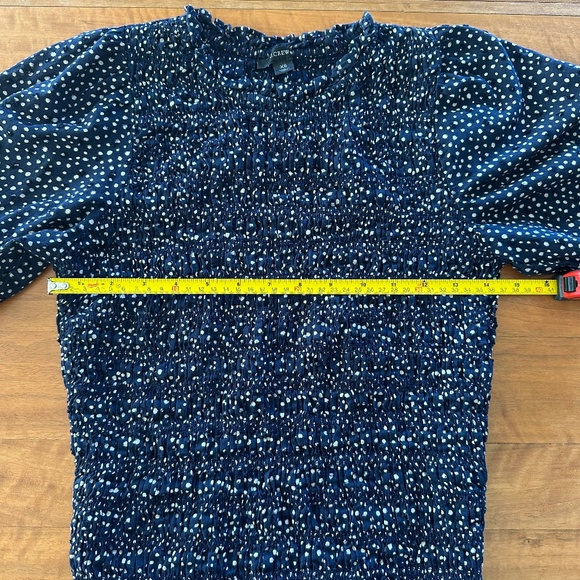 J. Crew Puff Sleeve Top - Navy/White Polka Dots - XS - Picture 8 of 8